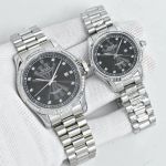 Rolex Datejust 316L Steel 41mm for Men 32mm for Women Black Face Couple Watch